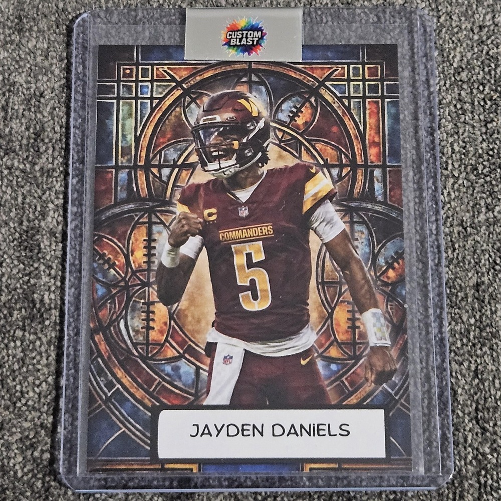 Jayden Daniels CUSTOM Fan-Art Made Football Card Washington Commanders